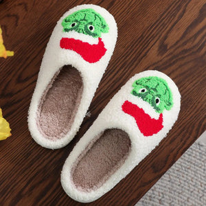 Feeling Grinchy Fuzzy Slippers