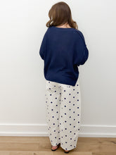Load image into Gallery viewer, Polka Dot Printed Wide Leg Denim Pants