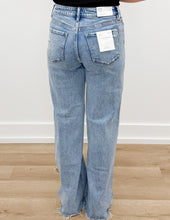 Load image into Gallery viewer, Already Have It High Rise Raw Hem Wide Jeans