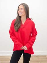 Load image into Gallery viewer, The Truth Vintage Henley Top in Cherry