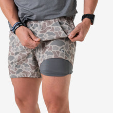 Load image into Gallery viewer, Burlebo 7" Athletic Shorts in Classic Deer Camo