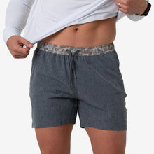 Load image into Gallery viewer, Burlebo 7" Athletic Shorts in Grizzly Grey with Classic Deer Camo Liner