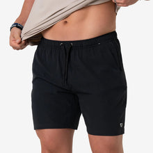Load image into Gallery viewer, Burlebo 7" Athletic Shorts in Heather Black with Retro Duck Camo Liner