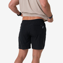 Load image into Gallery viewer, Burlebo 7" Athletic Shorts in Heather Black with Retro Duck Camo Liner