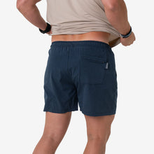 Load image into Gallery viewer, Burlebo 7" Athletic Shorts in Heather Navy with American Flag Liner