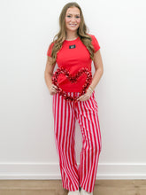 Load image into Gallery viewer, Lulu Mac PAST Stripe Pants in Red/Pink
