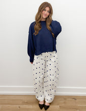 Load image into Gallery viewer, Polka Dot Printed Wide Leg Denim Pants