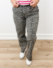Load image into Gallery viewer, Bad As I Used To Be Leopard Wide Leg Jeans