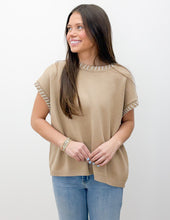Load image into Gallery viewer, Hear The Crowd Stitch Detail Sweater Vest in LT. Mocha