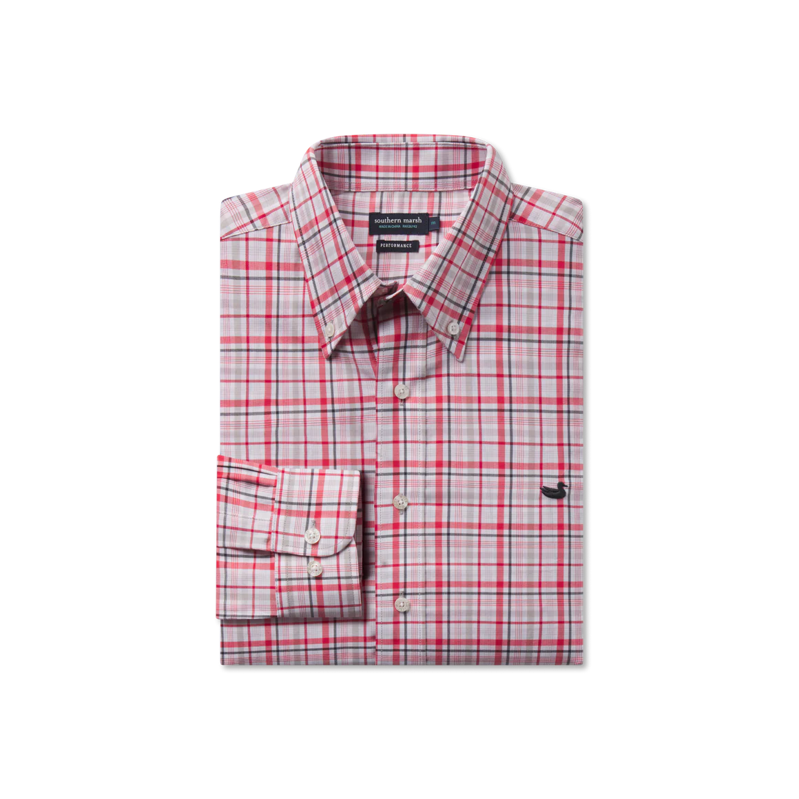 Southern Marsh Van Buren Performance Grid Dress Shirt