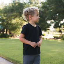 Load image into Gallery viewer, Burlebo Youth Go To SS Tee in Midnight Black