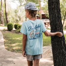 Load image into Gallery viewer, Burlebo Youth Tackle Shop SS Tee in Sky Blue