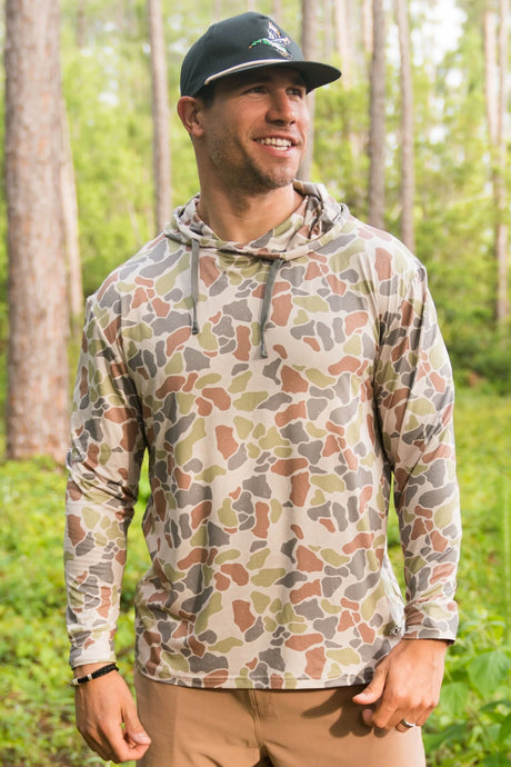 Burlebo Men's Performance Hoodie Driftwood Camo