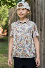 Load image into Gallery viewer, Burlebo Driftwood Camo Youth Performance Polo