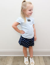 Load image into Gallery viewer, Lulu Mac Youth Small Polka Dots Short in Navy/Lt Blue