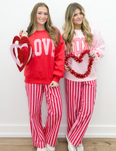 Load image into Gallery viewer, Lulu Mac PAST Stripe Pants in Red/Pink