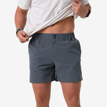 Load image into Gallery viewer, Burlebo 7" Everyday Shorts in River Rock Grey with Classic Deer Camo Pockets