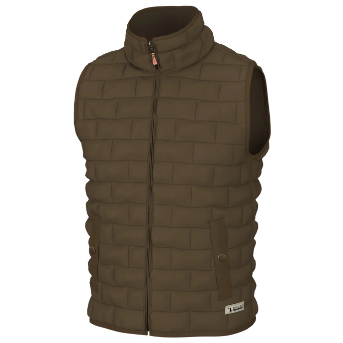 Local Boy Brick Quilted Vest in in Mocha