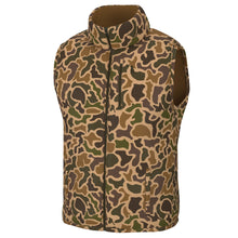 Load image into Gallery viewer, Local Boy Duck Down Reversible Vest in Old School Camo