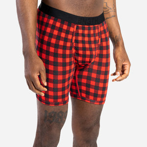 BN3TH Classic Icon Boxer Brief PT in Buffalo Check Red