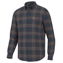 Load image into Gallery viewer, Local Boy Phelan Stretch Flannel in Navy/Charcoal/Red