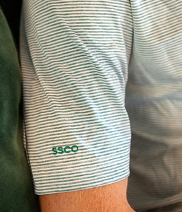 Southern Shirt Co. Men's Madison Stripe Polo Evergreen