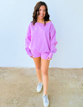 Load image into Gallery viewer, You Know Me Boat Neck Sweatshirt &amp; Shorts Set in Mauve