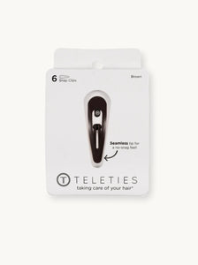 Teleties Snap Clip in Brown