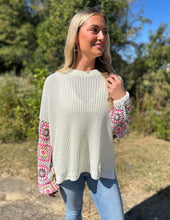 Load image into Gallery viewer, When the Weather Changes Crochet Sleeve Sweater