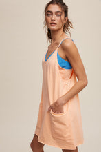 Load image into Gallery viewer, She’s Cute Tank Dress in Peach