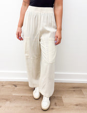 Load image into Gallery viewer, Come Alive Cotton Linen Textured Pants in Natural