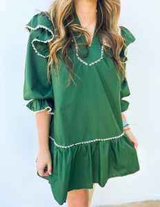 Best Thing I Never Had 3/4 Sleeve Ruffle Dress