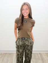 Load image into Gallery viewer, Lulu Mac Baby Doll SS Top in Dk Olive