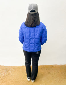 Everything You Know Puffer Jacket in Royal Blue