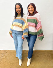 Load image into Gallery viewer, On a Holidate Color Block Stripe Sweater in Multi