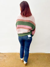 Load image into Gallery viewer, On a Holidate Color Block Stripe Sweater in Pink Multi