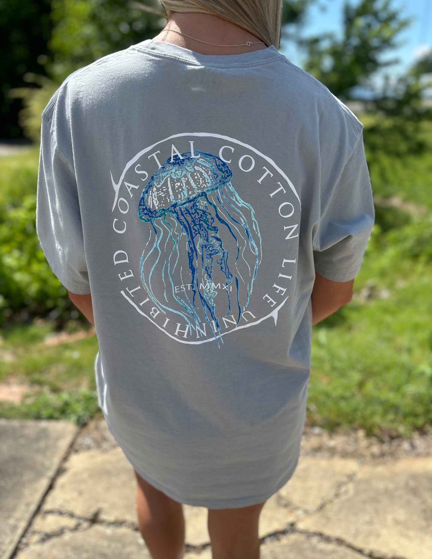 Coastal Cotton Grey Jelly Fish SS Tee