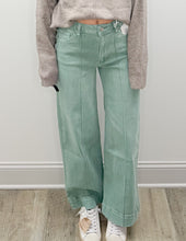 Load image into Gallery viewer, Come Over High Rise Wide Leg Pintuck Pants in Olive