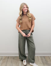 Load image into Gallery viewer, See Forever Mock Neck SS Boxy Sweater in Deep Camel