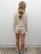 Load image into Gallery viewer, Every Conversation Stripe Knit LS Top &amp; Shorts Set
