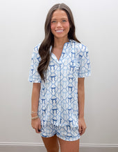 Load image into Gallery viewer, Mini Bow PJ Sets in Lt Blue