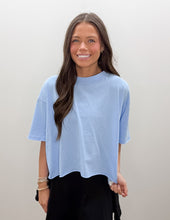 Load image into Gallery viewer, Local Girl Boxy Crop SS Tee in Periwinkle