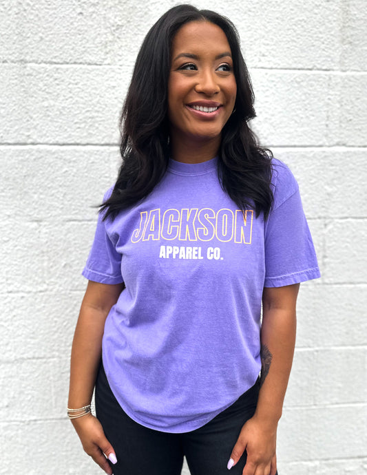 Jackson Apparel Co. Logo SS Tee Violet