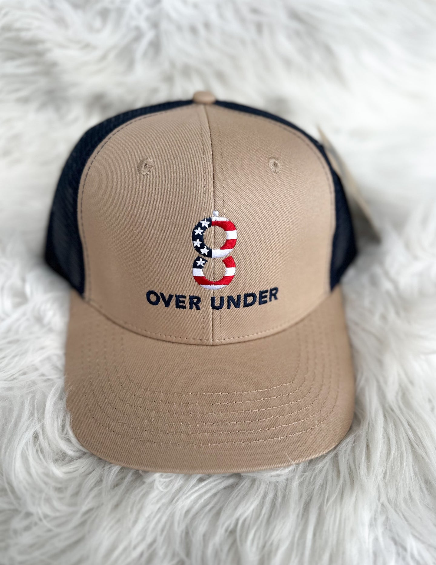 Over Under Double Barrel Flag Mesh Back Hat