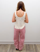 Load image into Gallery viewer, Y'all Know Now Washed Vintage Rope String Pants in Red