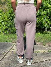 Load image into Gallery viewer, Lost in My Fairy Tale Scuba Cargo Joggers Mocha