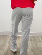 Load image into Gallery viewer, I Know You Care Terry Sweatpants in Heather Grey