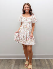 Load image into Gallery viewer, I Got Me Textured Floral Ruffled Mini Dress