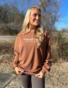 VB Corded Logo Sweatshirt Brown