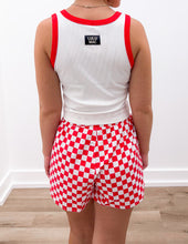 Load image into Gallery viewer, Lulu Mac BXCK Boxer Shorts in Dark Red/White Check
